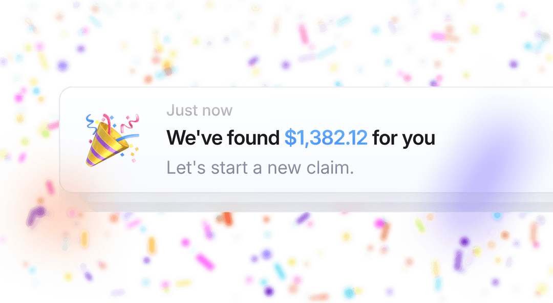 Notification of found lost money